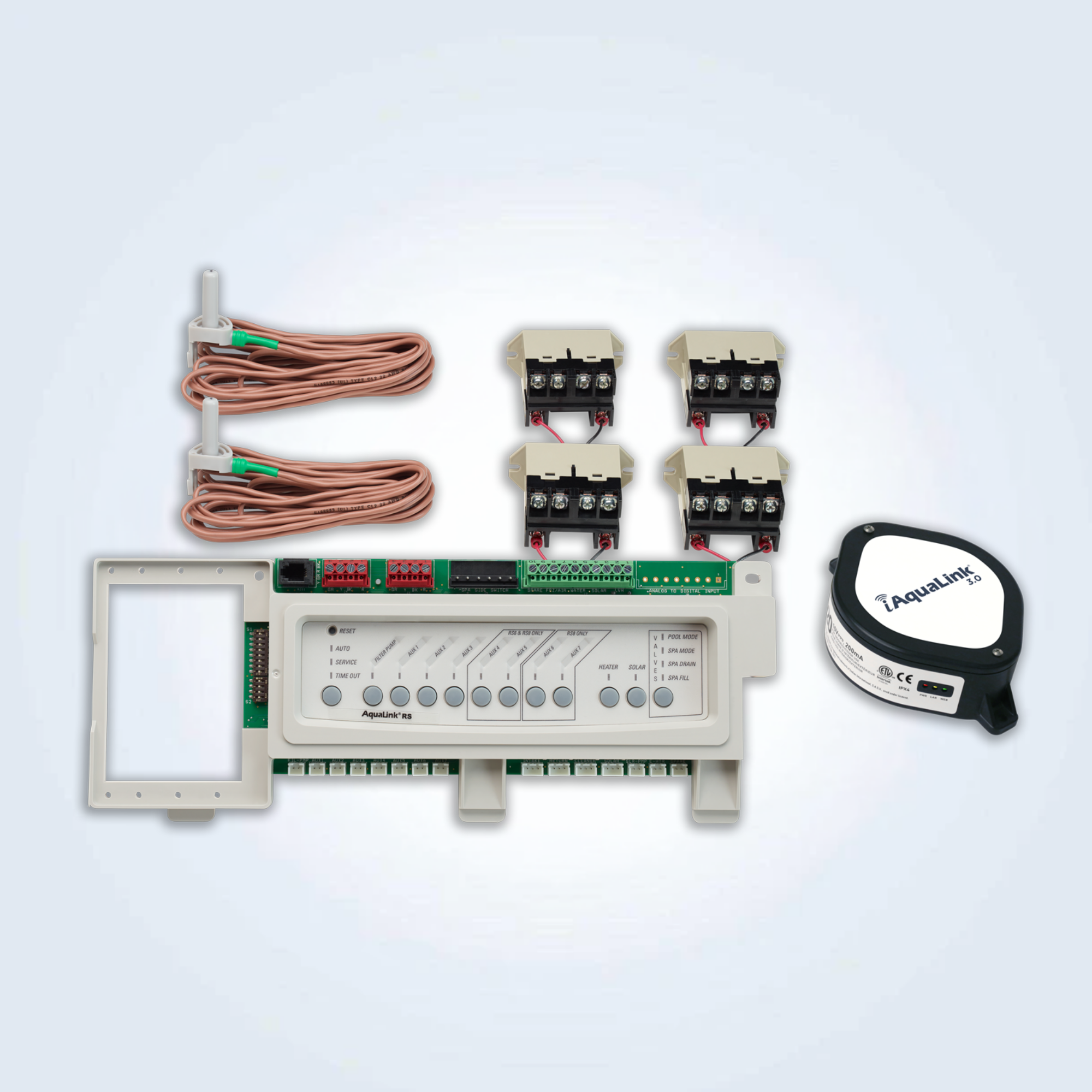 Pool Link Controllers Jandy Aqualink® Pool and Spa System Kit with PureLink Sub Panel ...