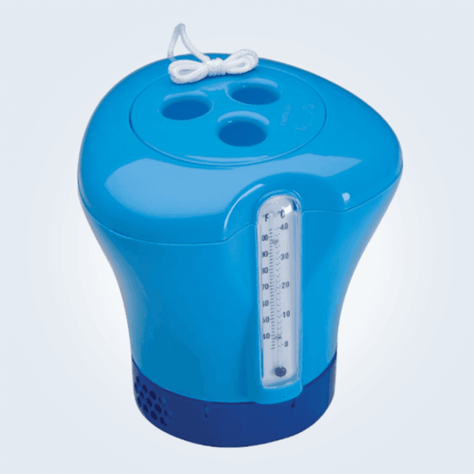 PoolStyle Deluxe Float Chlorinator with built in Thermometer