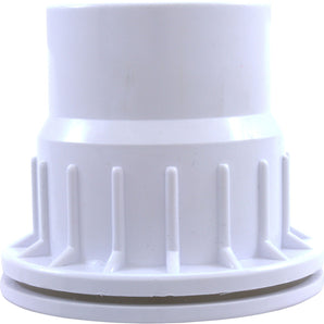 1-1/2" Socket x 2" Spigot White Fiberglass Pool Wall Fitting with Nut and Gasket