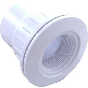 1-1/2" Socket x 2" Spigot White Fiberglass Pool Wall Fitting with Nut and Gasket