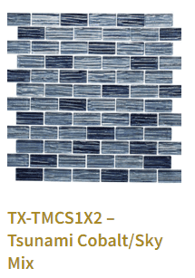 TileXpressions Tsunami Cobalt Sky Mix 1X2 TX-TMCS1X2